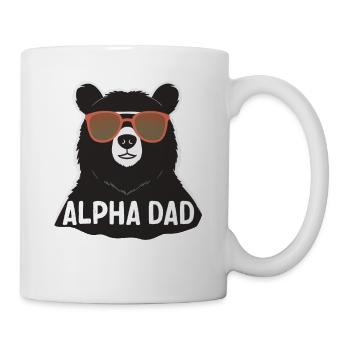 Alpha Dad Lustiger Vater Perfekter Style - Tasse - Weiß - Rechts