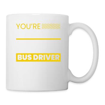 drôle de chauffeur de bus scolaire chauffeur de bus scolaire disant cadeau - Mug blanc - blanc - Droite