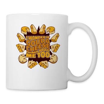 Je me demande si Gouda pense à moi aussi Queso Maker - Mug blanc - blanc - Droite