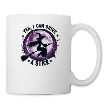Yes, I Can Drive a Stick Witch Gothic lustig - Tasse - Weiß - Rechts