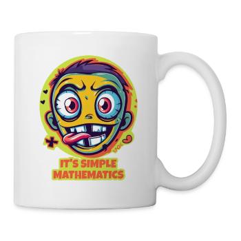 Funny Cartoon Guy: It's Simple Math - Mug - white - Right
