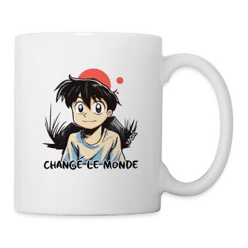 Changer le monde, changer le monde, changer le monde - Mug blanc - blanc - Droite