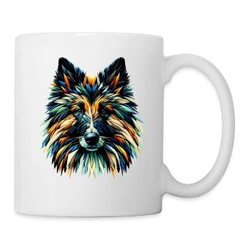 Polygon Art Berger Belge Groenendael Belge - Mug blanc - blanc - Droite