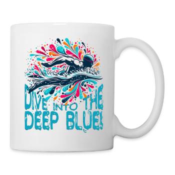 Swimming into Adventure: Dive into the Deep Blue! - Mug - white - Right
