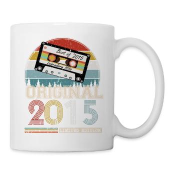 Jahrgang 2015 9 Jahre altes Geburtstagsgeschenk - Tasse - Weiß - Rechts