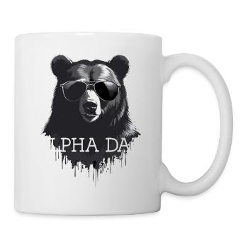 Alpha Dad Lustiger Vater Perfekter Style - Tasse - Weiß - Rechts