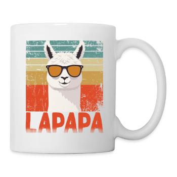 Lapapa Lustiger Lama Vater Perfekter Style - Tasse - Weiß - Rechts