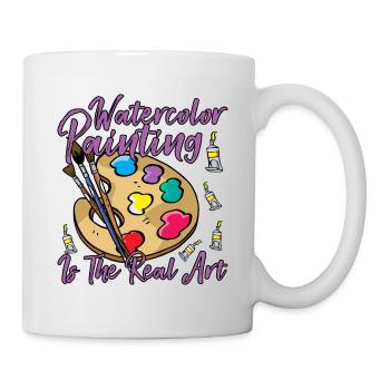 Cool Artist Aquarelle Le vrai cadeau de peinture d’art - Mug blanc - blanc - Droite