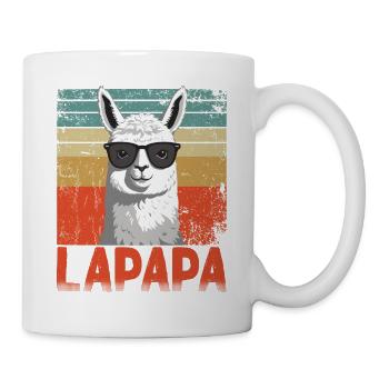 Lapapa Lustiger Lama Vater Perfekter Style - Tasse - Weiß - Rechts