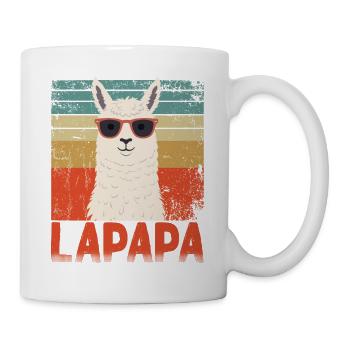 Lapapa Funny Llama Father Perfect Style - Mug - white - Right