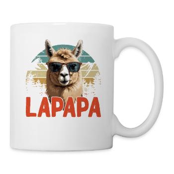 Lapapa Lustiger Lama Vater Perfekter Style - Tasse - Weiß - Rechts