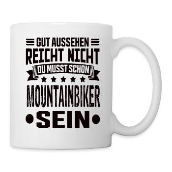 Mountain bike Bike Mountain biker Mountain biking - Mug - white - Right