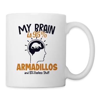 Mon cerveau est composé à 95% de tatous Fée Rose Cingulata - Mug blanc - blanc - Droite