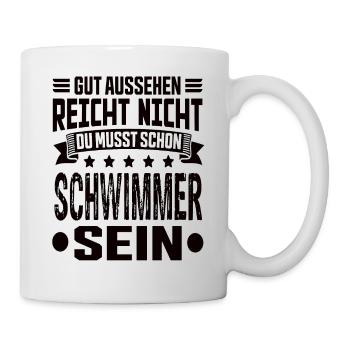 Schwimmer - Tasse - Weiß - Rechts