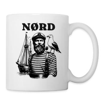 Nord - Capitaine marin avec sifflet - Mug blanc - blanc - Droite