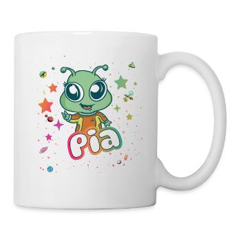PIA - Beautiful Girl Name with Cute Alien - Mug - white - Right