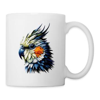 Polygon Art Calopsitte Observation des oiseaux Calopsittes - Mug blanc - blanc - Droite