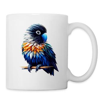 Polygon Art Lovebird Birdwatching - Mug - white - Right