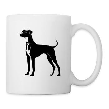 Whippet Hund Symbol - Tasse - Weiß - Rechts