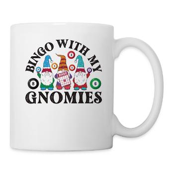 Bingo Mit Meinen Gnomies Lustiges Bingo - Tasse - Weiß - Rechts