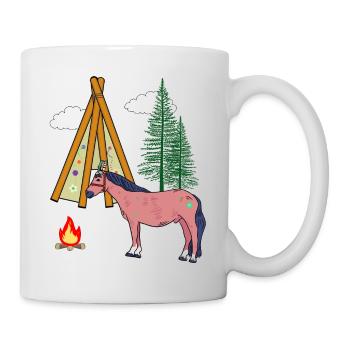 Shamans Horse Horses Ross Gaul Wild West - Mug - white - Right