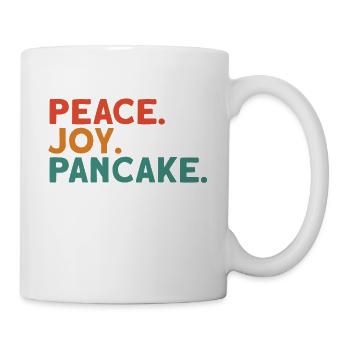 Peace Joy Pancake German Denglish Proverb - Mug - white - Right