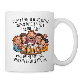 Lustiger Biermoment für Biertrinker Bier Meme - Tasse - Weiß - Rechts