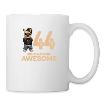 44 ans d’être un chien cool génial - Mug blanc - blanc - Droite