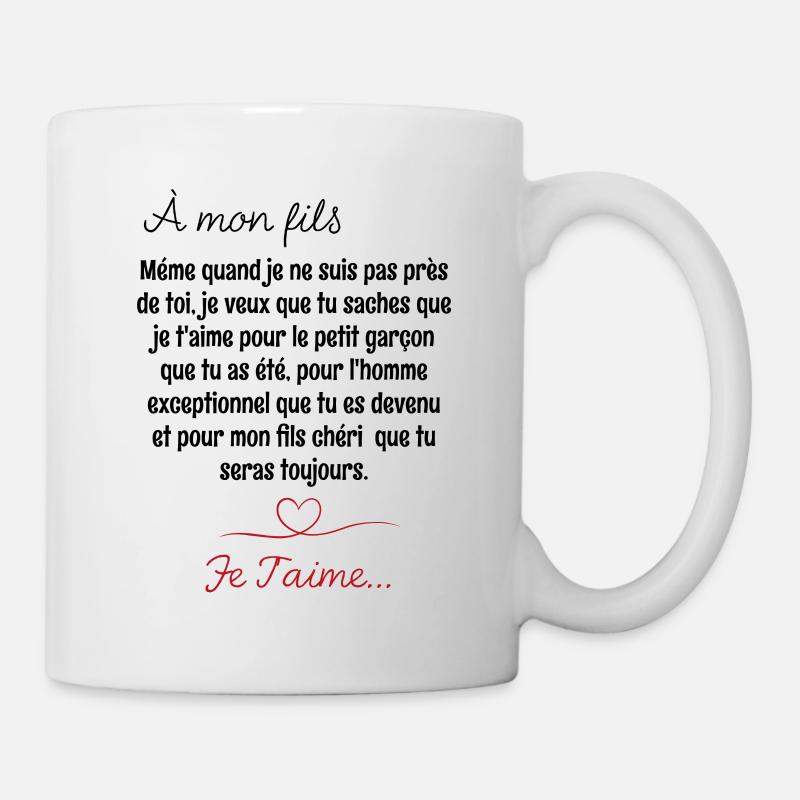 Cadeau Originale Amour De Mère En Fils Maman Amant - Mug blanc - blanc
