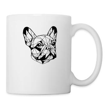 Geometric Line Art Bulldog French Bulldogs - Mug - white - Right