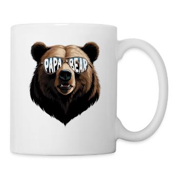 Bären Vater Lustiger Vater Perfekter Style - Tasse - Weiß - Rechts