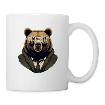 Bären Vater Lustiger Vater Perfekter Style - Tasse - Weiß - Rechts
