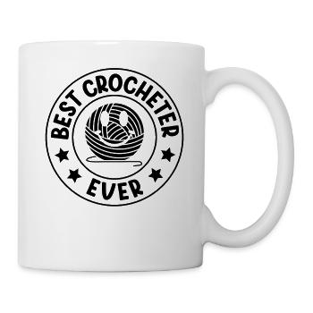 Crochet Ideas - Best Crocheter Ever - Tasse - Weiß - Rechts