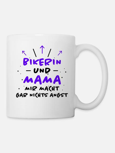 Bikerin Spruch Biker Lustiges Bikerin Geschenk - Tasse - Weiß