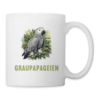Graupapageien Graupapagei - Tasse - Weiß - Rechts