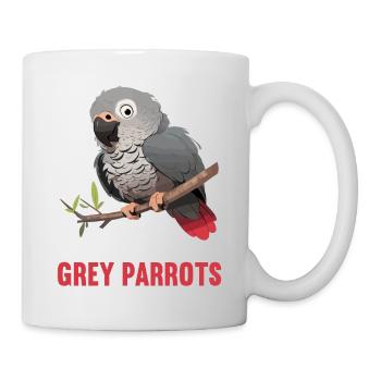 Graupapageien Graupapagei - Tasse - Weiß - Rechts