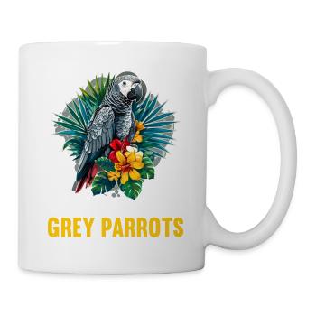 Graupapageien Graupapagei - Tasse - Weiß - Rechts