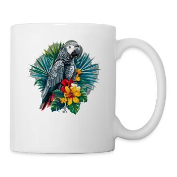 Graupapageien Graupapagei - Tasse - Weiß - Rechts
