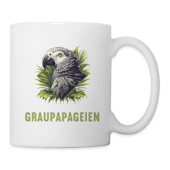 Graupapageien Graupapagei - Tasse - Weiß - Rechts
