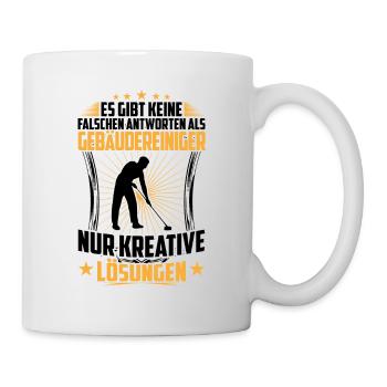 Nettoyeurs de bâtiments Mauvaises réponses Lave-vitres - Mug blanc - blanc - Droite