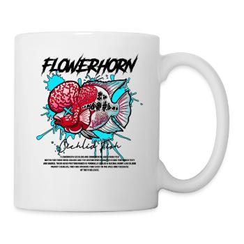 Flowerhorn Cichlid Monster Fish Keeper Streetwear - Tasse - Weiß - Rechts