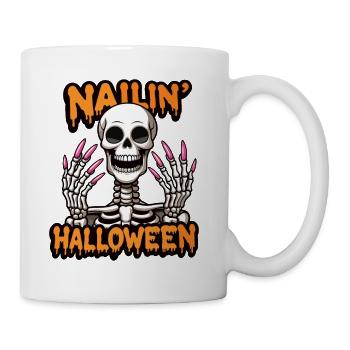 Nailin Halloween Nail Tech Nail Tech Kosmetikerin - Tasse - Weiß - Rechts