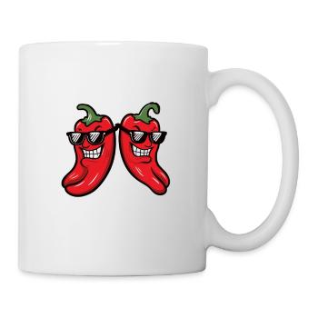 Il n’est chaud que s’il brûle deux fois Spicy Food Pepper - Mug blanc - blanc - Droite