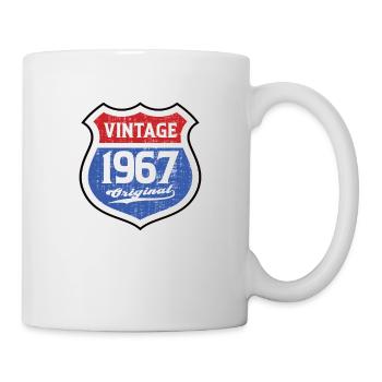 1967 Geburtstag Route Vintage Original - Tasse - Weiß - Rechts