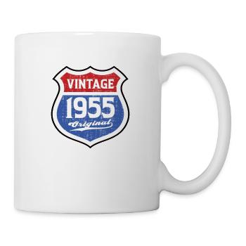1955 Geburtstag Route Vintage Original - Tasse - Weiß - Rechts