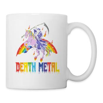 Goth Rock Satan Einhorn Festivals Death Metal - Tasse - Weiß - Rechts