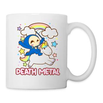 Goth Rock Satan Einhorn Festivals Death Metal - Tasse - Weiß - Rechts