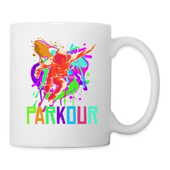 Parkour, Freerunning, Street Workout, Acrobatic - Tasse - Weiß - Rechts