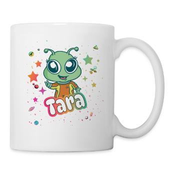 TARA - Beau nom de fille avec un extraterrestre mignon - Mug blanc - blanc - Droite