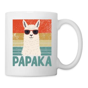 Papaka Der Alpaka Papa Lustiger Perfekter Vater - Tasse - Weiß - Rechts